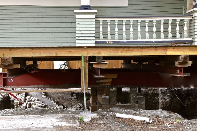 Foundation Lifting in Progress